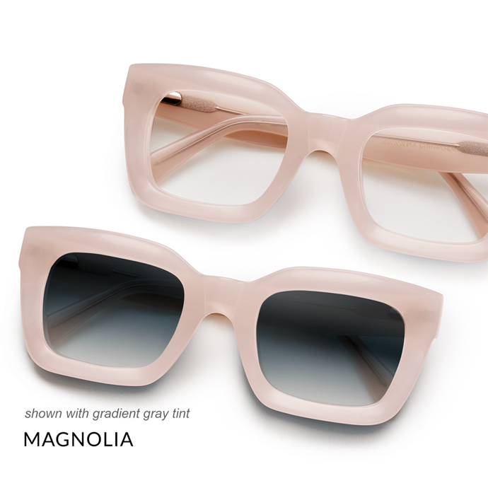 Magnolia sunglasses, shown with gradient gray tint.